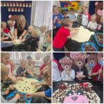 Zabawa sensoryczna dzieci z oddziału Krasnoludki masą solną oraz darami jesieni