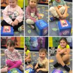 dzieci prezentują emocje z kostki