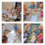 dzieci z oddziału stokrotki malują