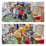 dzieci z oddziału stokrotki z misiem