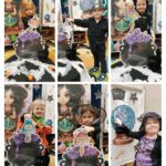 Dzieci mieszają miksturę w kotle