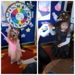 Dziewczynki z oddziału Żuczki podczas wróżb andrzejkowych