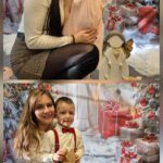 Przedszkolaki na tle świątecznym