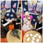 Przedszkolaki z oddziału Żuczki podczas wróżby Kim zostanę w przyszłości