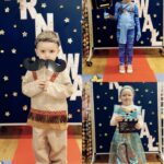 Dzieci podczas prezentacji na czerwonym dywanie