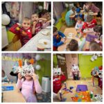 Dzieci wykonują pracę plastyczną