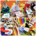 Dzieci z oddziłu Żuczki podczas zabawy z klaunem