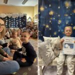 Dzieci podczas dobranocki