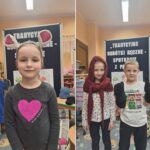 Dzieci przymierzają prace p. Magdy