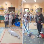 Przedszkolaki wykonują zadania utrwalające spotkanie