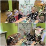 Przedszkolaki z oddziału Żuczki za zajęciach z ogrodnictwa