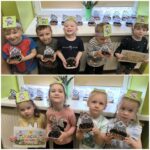 Przedszkolaki z oddziału Żuczki ze swoimi sadzonkami