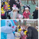 dzieci szukają prezentów od zajączka