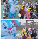 dzieci szukają prezentów od zajączka