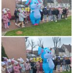 dzieci szukają prezentów od zajączka