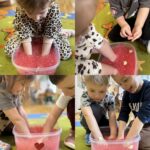 Sensoryczna lekcja walentynkowa w grupie mrówek.