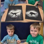 Chłopcy wykonują doświadczenie