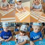 Dzieci podczas wykonywania pracy plastycznej