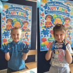 Dzieci podczas wykonywania pracy plastycznej