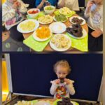 Dzieci próbują owoce