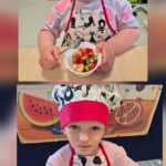 Dziewczynki jedzą owoce