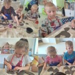 Przedszkolaki tworzą z gliny