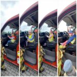 Przedszkolaki z oddziału Żuczki za kierownicą w wozie strażackim