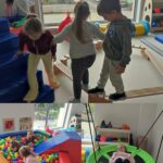 dzieci zwiedzają nowe przedszkole