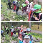 dzieci zwiedzają ogród botaniczny