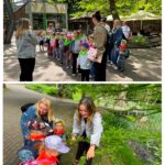 dzieci zwiedzają ogród botaniczny