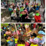 dzieci zwiedzają ogród botaniczny