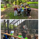 dzieci zwiedzają ogród botaniczny