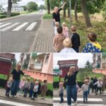 Bratki na przejściu dla pieszych