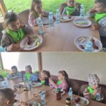 Dzieci podczas poczęstunku
