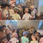 Dzieci z oddziału Biedronek oglądają wystawę