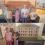 Dzieci z oddziału Biedronek przy wystawie pałaców