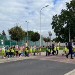 Dzieci z oddziału Biedronek i Motylków podczas spotkania z policjantem