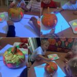 Malowanie dyni farbami fluo