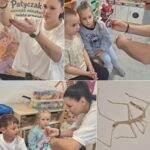 Pani Żaneta pokazuje zrzuconą skórę patyczaków
