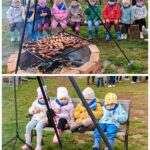 Przedszkolaki-czekaja-przy-ognisku-na-pieczone-kielbaski