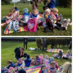 Przedszkolaki z oddziału Żuczki na pikniku na polanie